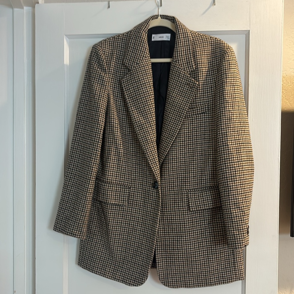 NWOT Mango Houndstooth Blazer